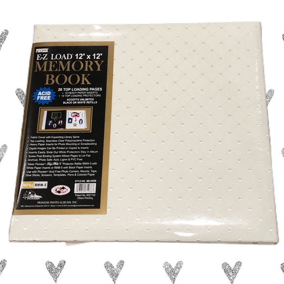 12 x 12 Memory Book Diamond Fabric Ivory NWT - Picture 2 of 2